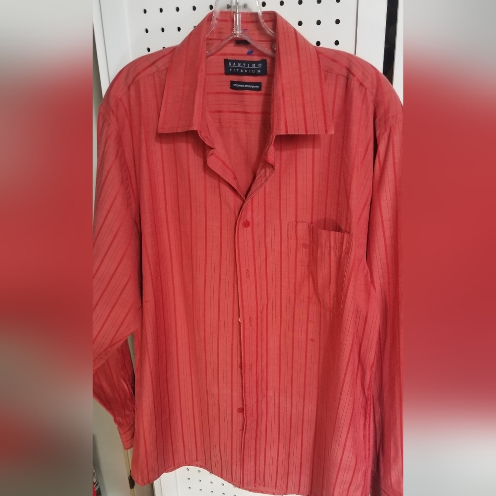 Santino red button down shirt